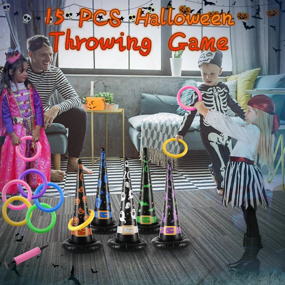 Inflatable Witch Hat Ring Toss Games I10500