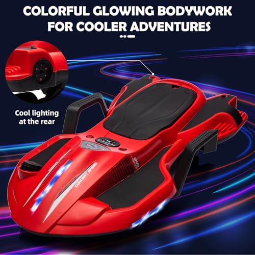 24V 200W Motor LED Light Up Electric Drift Kart S54113