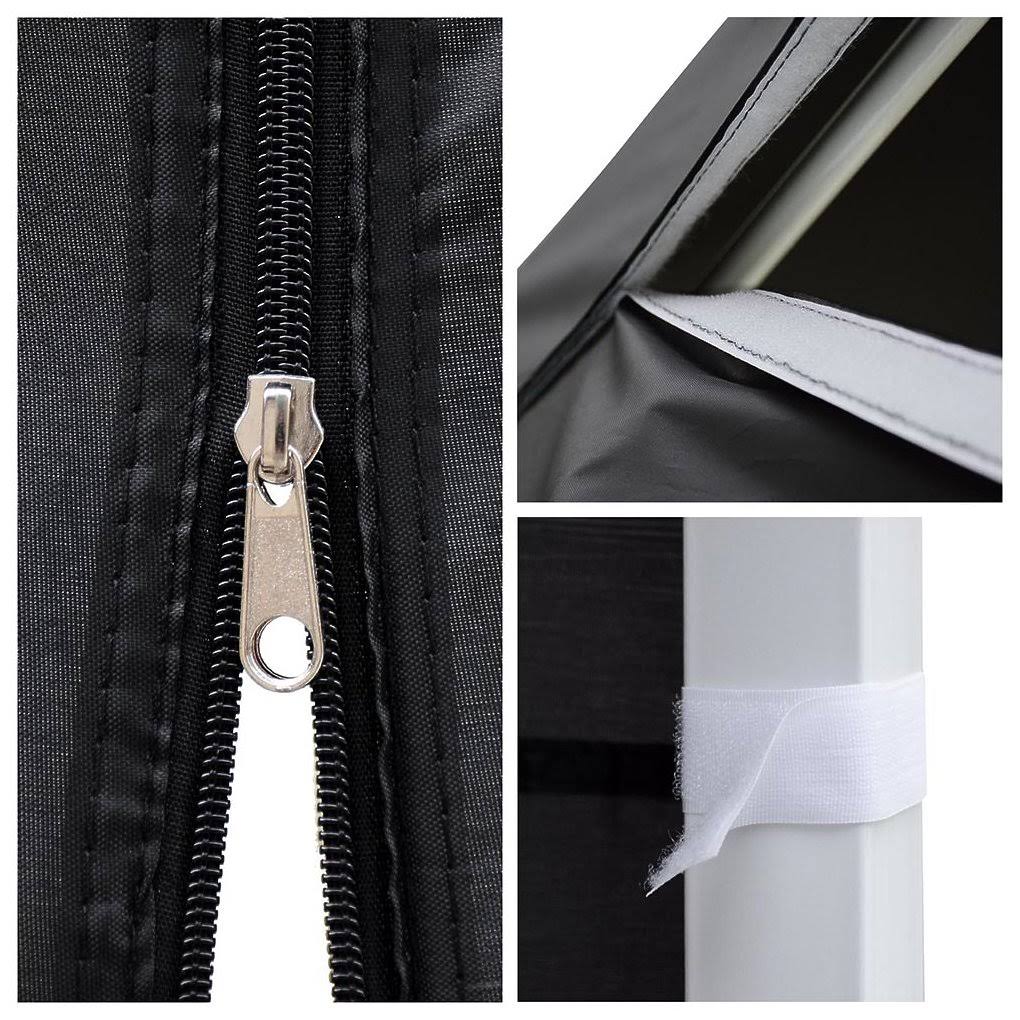 Black Pop Up Canopy Tent with Removable Sidewall Carry Bag F4260