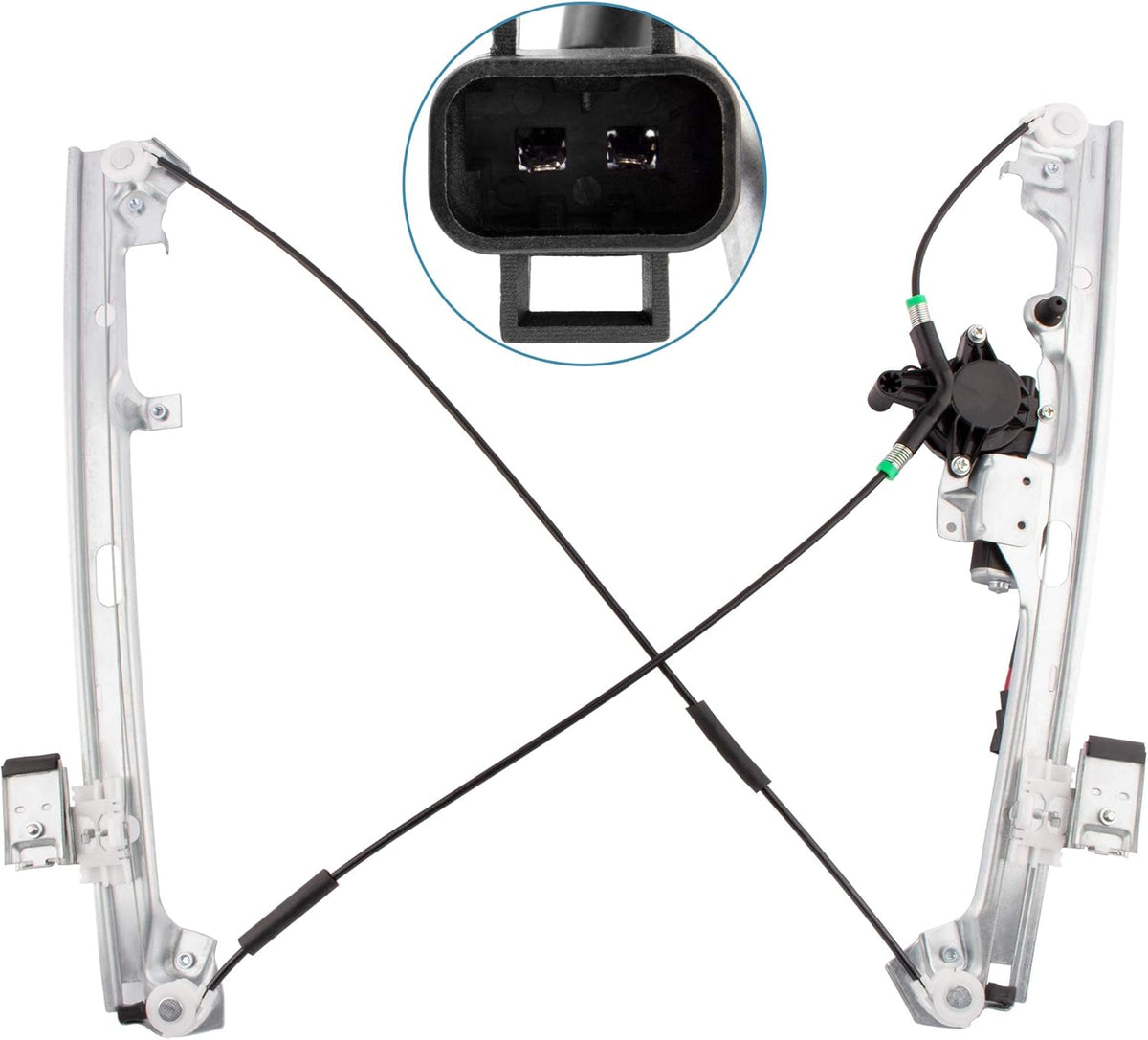 Power Window Regulator with Motor Compatible with Chevy Silverado Tahoe GMC Yukon XL Sierra Escalade Pickup Truck SUV 2002-2006 Pack of 2 L326