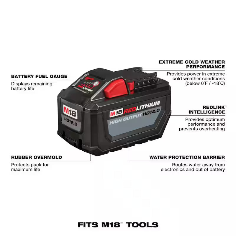 18V Lithium-Ion Brushless Cordless Reciprocating Saw & 12.0Ah Battery L416001