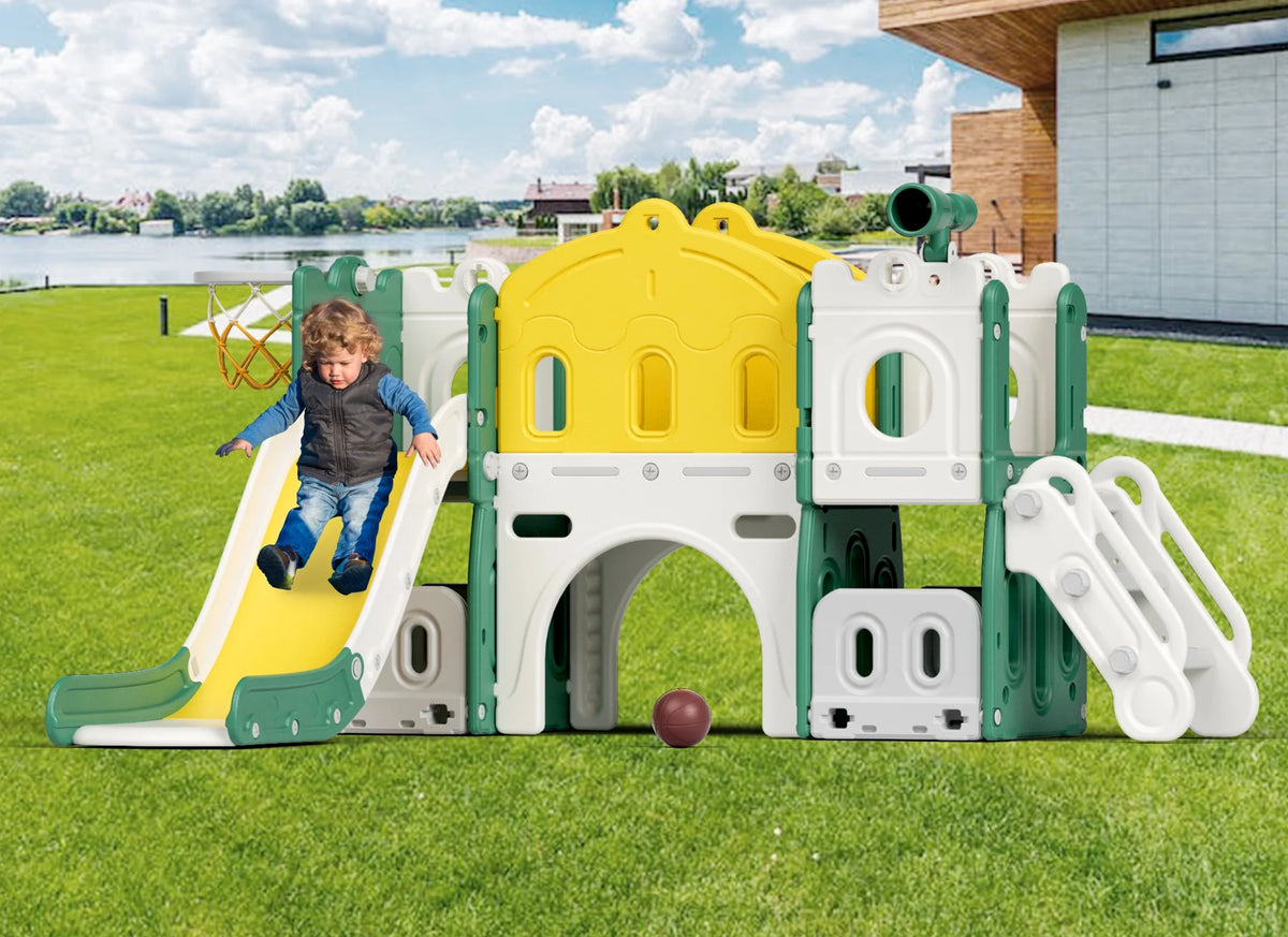 8 in 1 Kids Slide Set with Climber W597