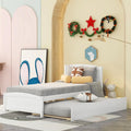 Wood Bed Frame with Headboard and Pull Handle U635037