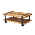 Rustic Mango Wood 2 Tier Coffee Table U839553