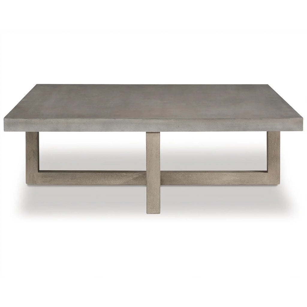 Light Gray Washed Wood Coffee Table F424