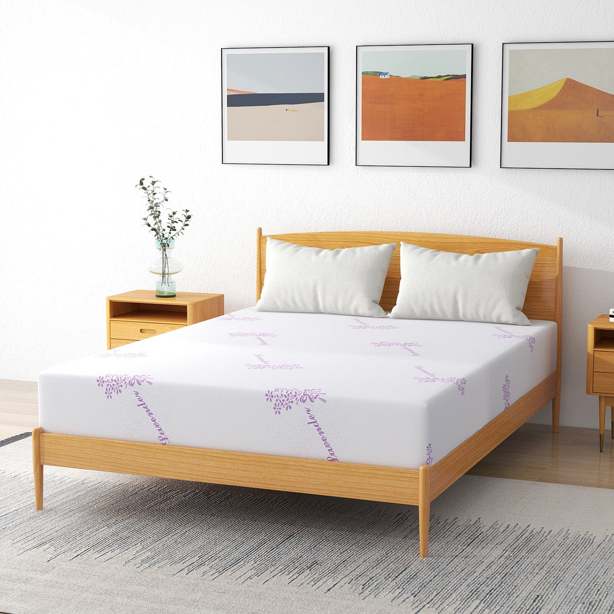 10 inch Medium-Firmness Lavender Memory Foam Mattress M68160