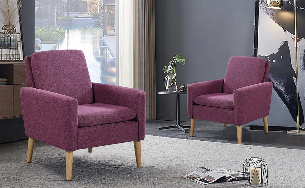 Purple Fabric Accent Chair O4847