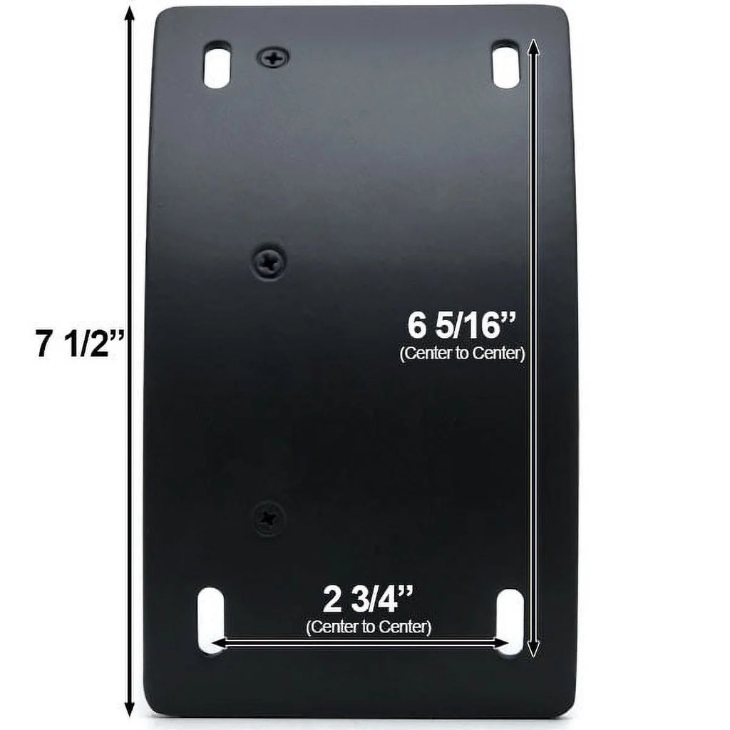 Black Vertical Axle Mount Motorcycle Plate Holder L19577