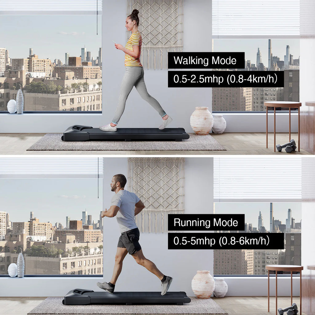Walking Pad Under Desk Electric Treadmill White A906
