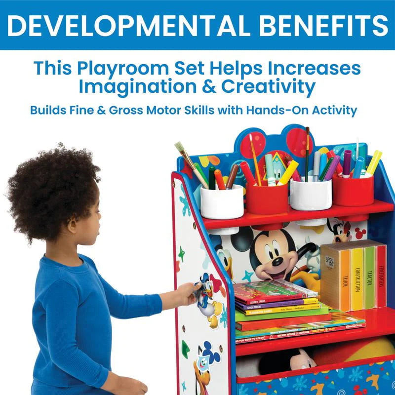 3-Piece Toddler Room-in-a-Box with Desk, Storage Station & Toy Box Y776478