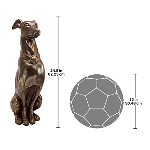 19 Inch Two Tone Stone Dog Statue C3021