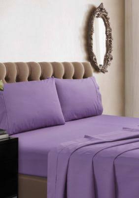 Light/Pastel Purple Percale Extra Deep Pocket Sheet Set Z606358