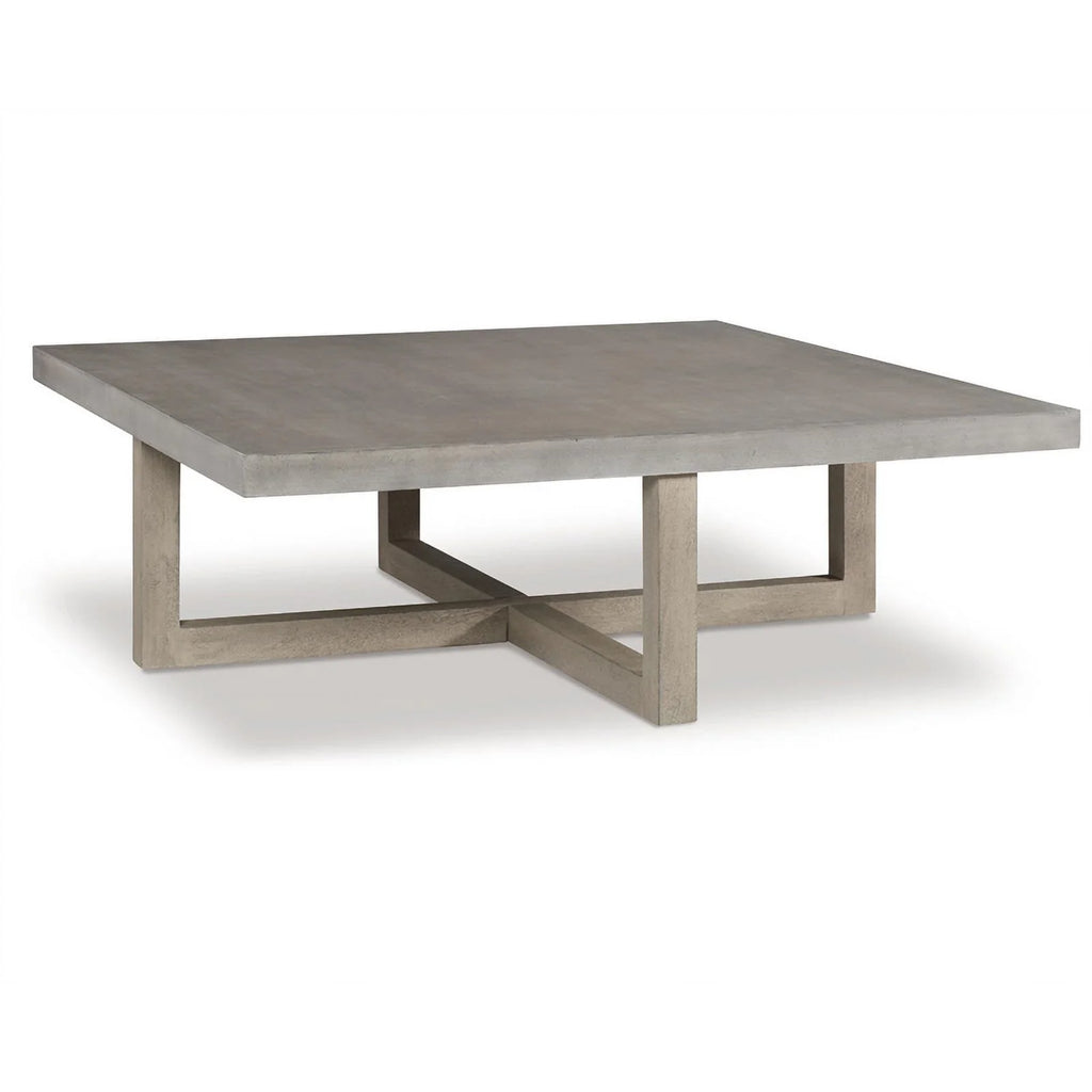 Light Gray Washed Wood Coffee Table F424