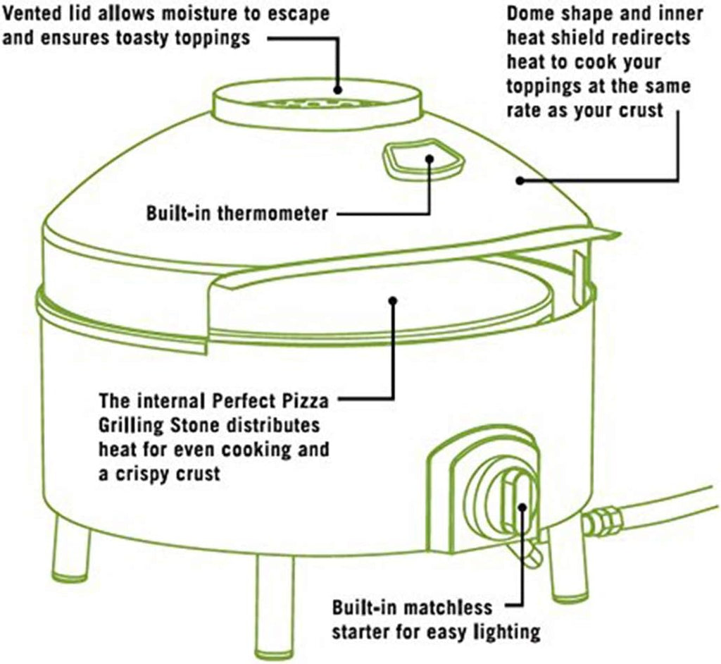 Black Outdoor Pizza Oven L893