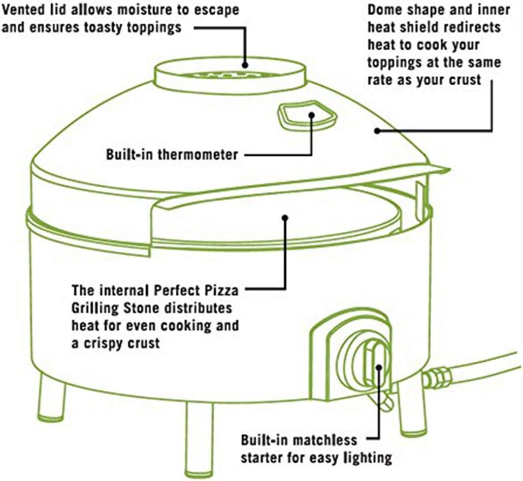 Black Outdoor Pizza Oven L893