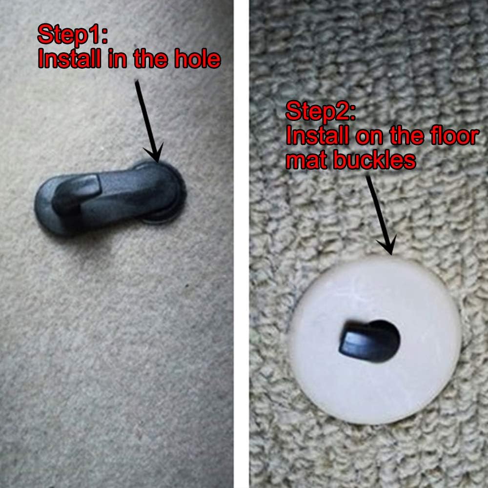 2pcs Car Mat Clips Floor Carpet Fixing Hooks U973401