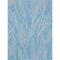 Light Aqua/Ivory 9' x 12' Rectangle Floral Botanical Rug V798