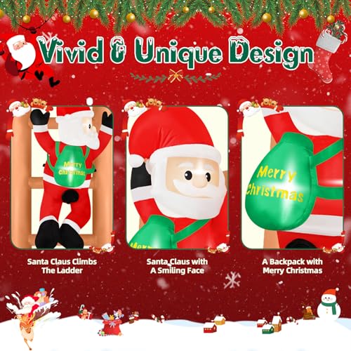 8FT Christmas Inflatable Snowman Outdoor Decoration with Built-in LEDs S1049