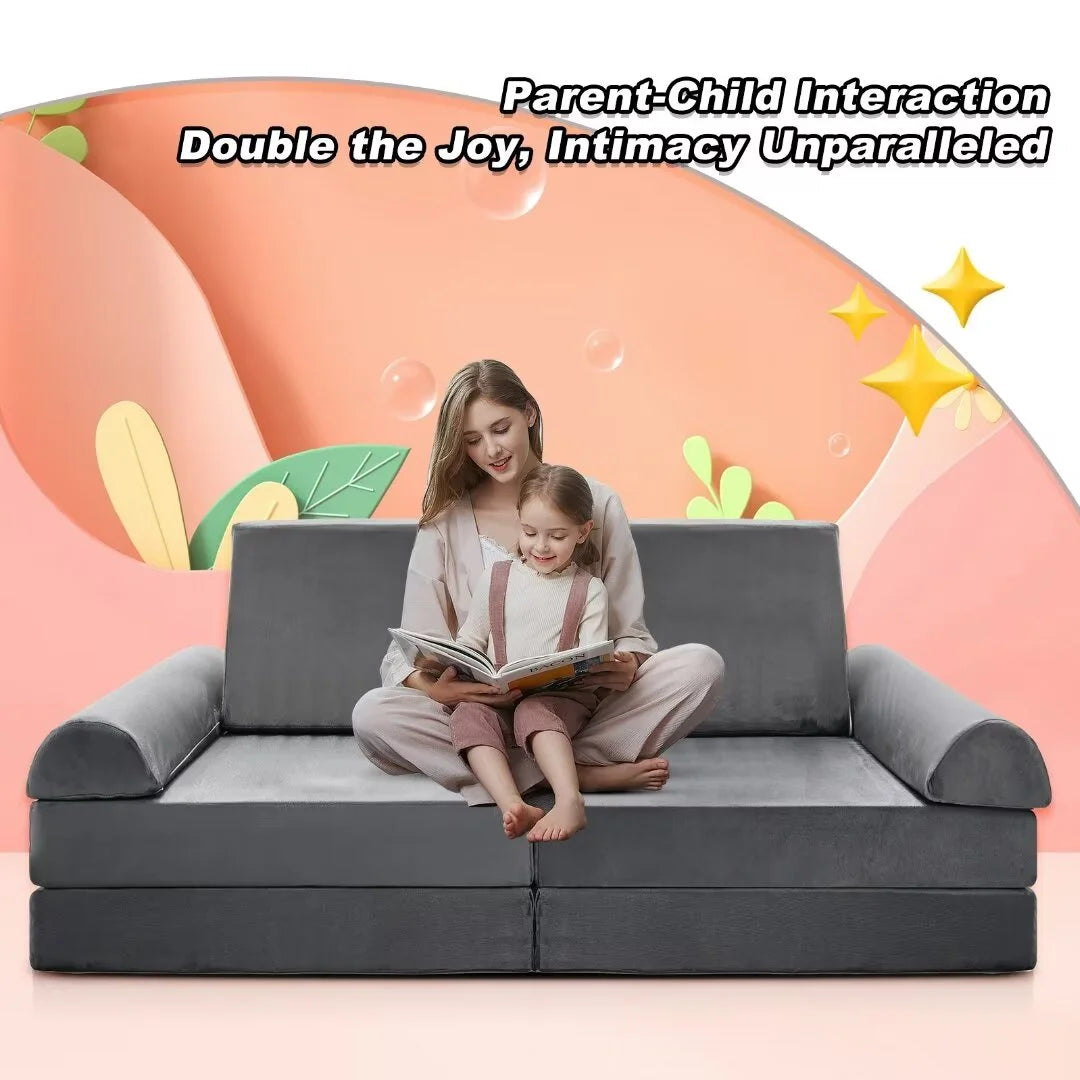 Gray 10pcs Modular Kids Couch H988