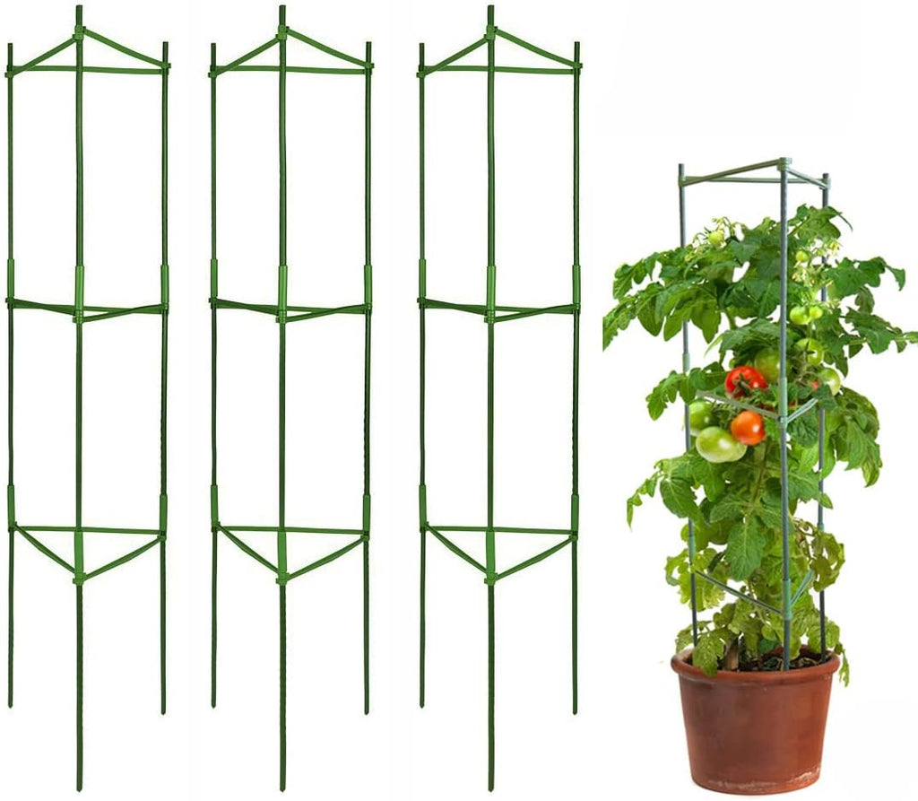 Tomato Cages Plant Supports with 9Pcs Clips Pack of 2 W560808