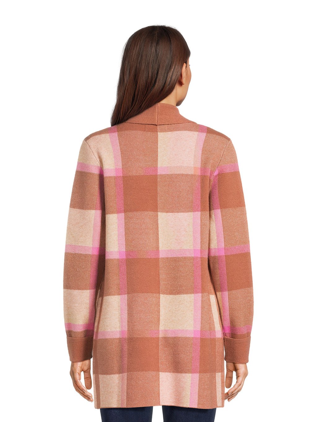 Women's Open Front Cardigan Sweater with Long Sleeves, Midweight W7218