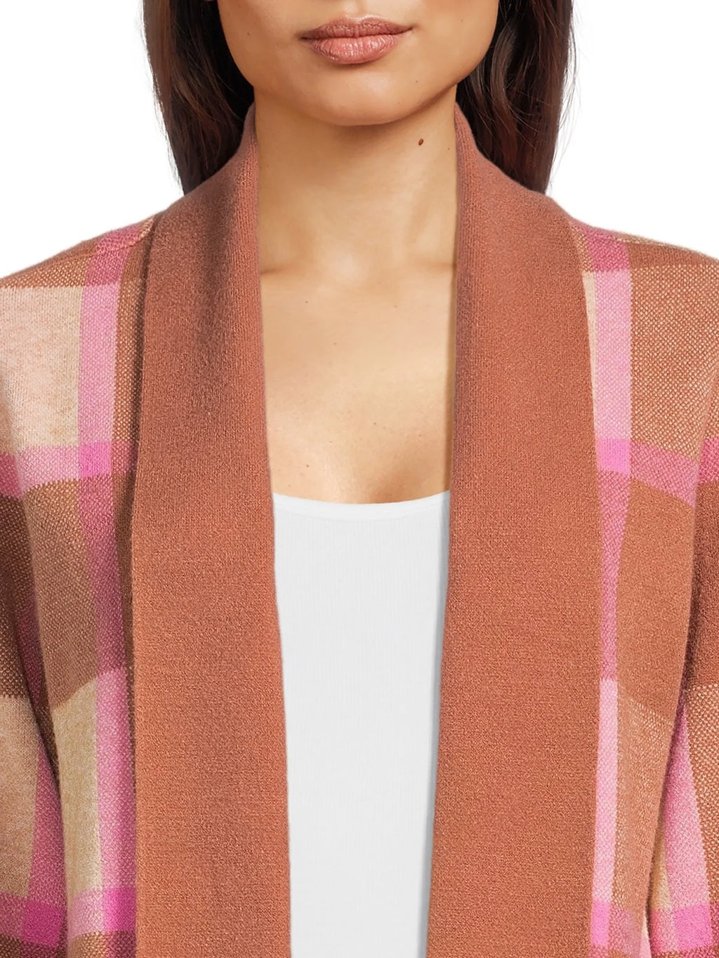 Women's Open Front Cardigan Sweater with Long Sleeves, Midweight W7218