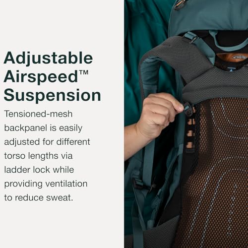 65L Backpacking Backpack, Dark Charcoal/Silver Lining V47240