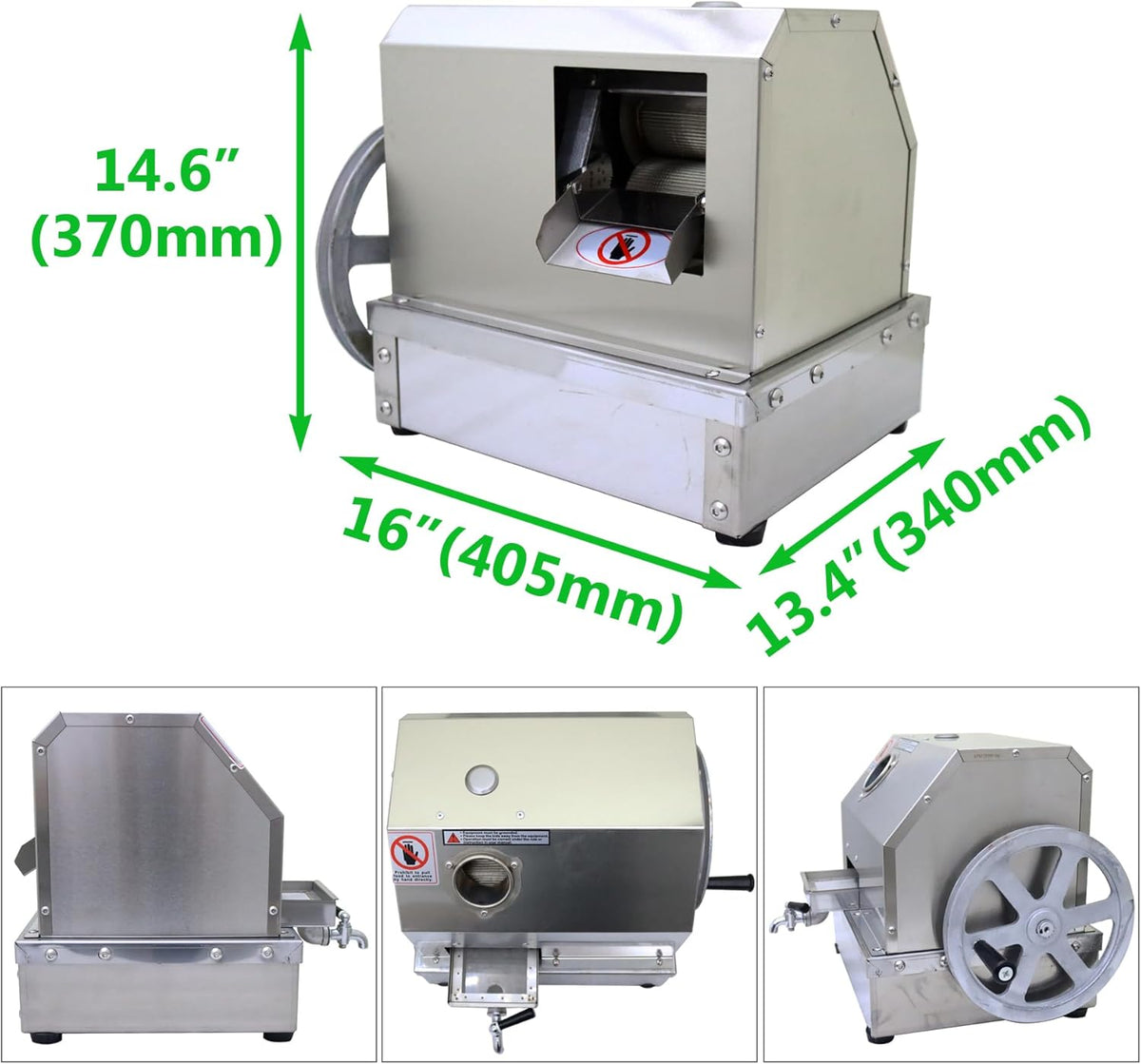 Commercial Sugar Cane Press Juicer Machine with 2 Peeling Knives W4973