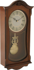 Brown Wooden Chiming Wall Mount Analog Clock G9900