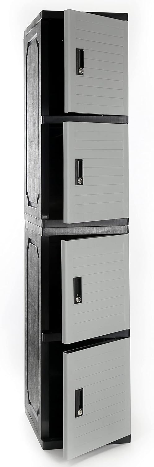 2 Door Locker Storage Cabinets Set of 2 U723