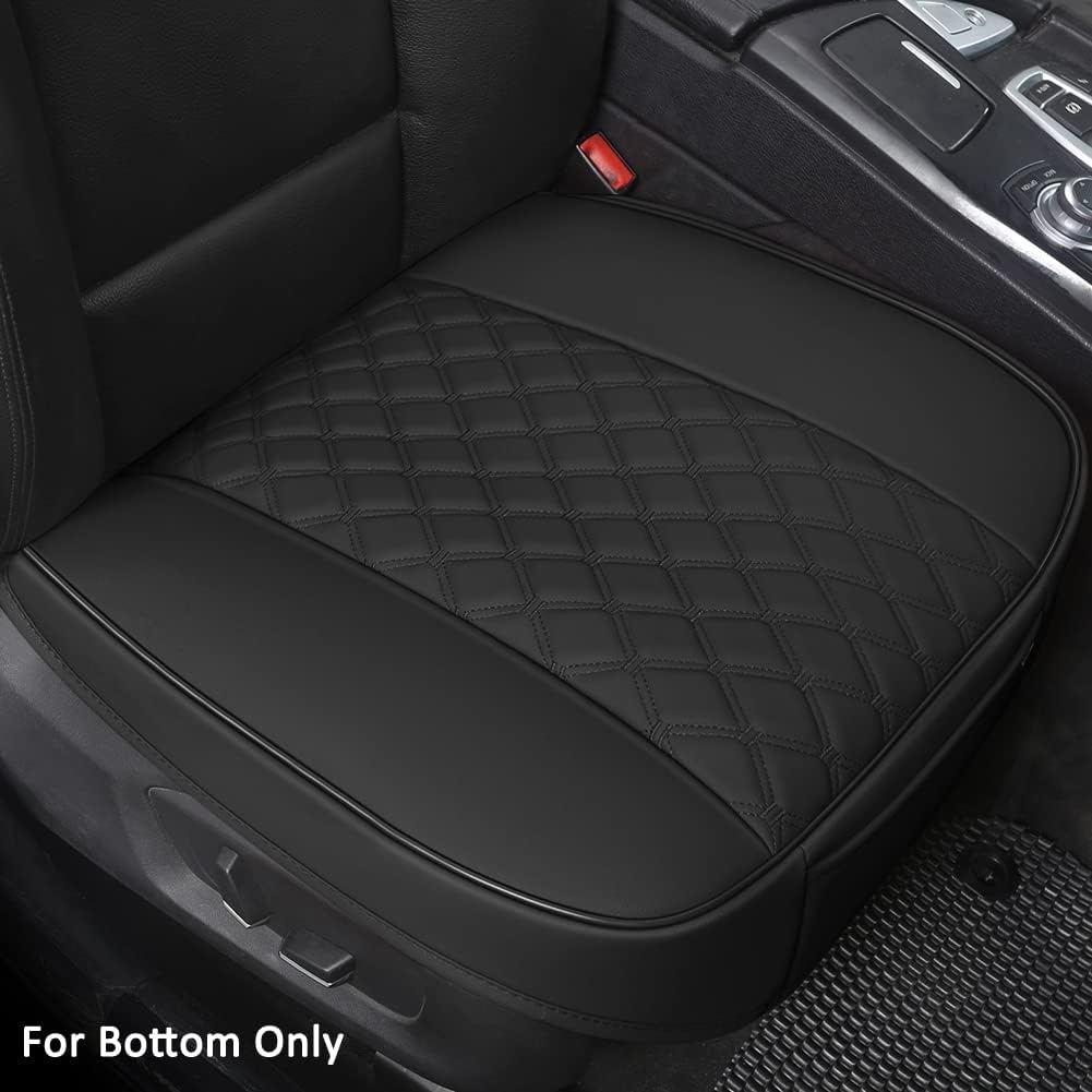 Black PU Car Seat Cover Front Seat Protector 2 Pack P2914