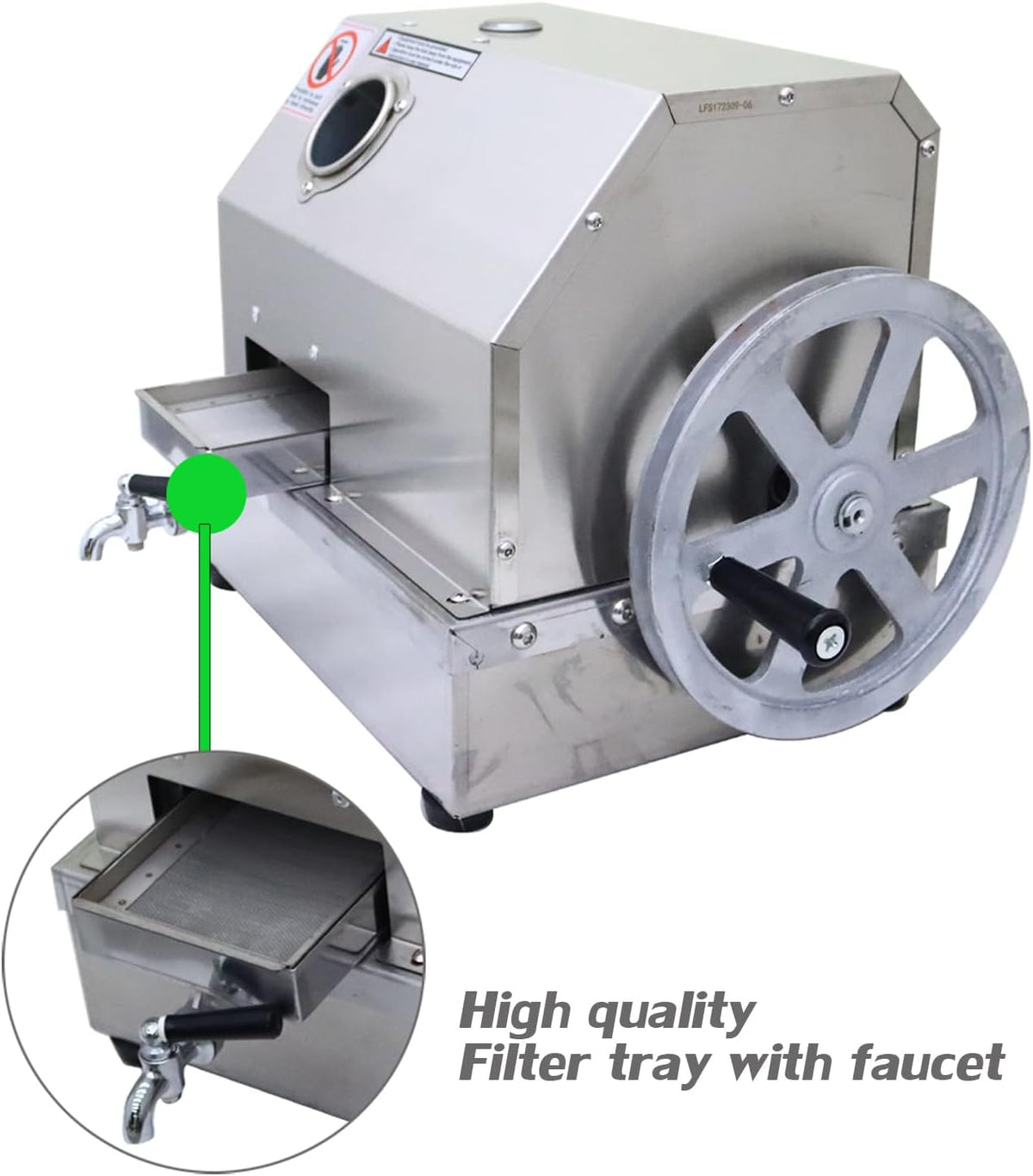 Commercial Sugar Cane Press Juicer Machine with 2 Peeling Knives W4973