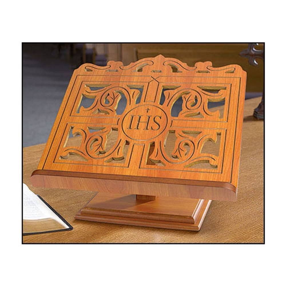 Carved Wood Bible Stand Q59525