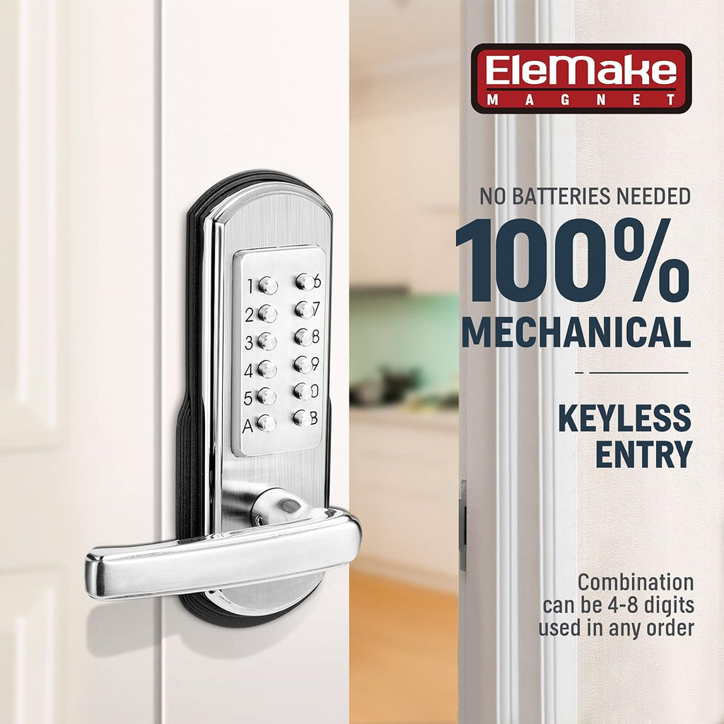 Keypad Door Lock with Handle Stainless Steel N3265