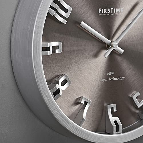 Silver 10 x 2 x 10 Wall Clock D836