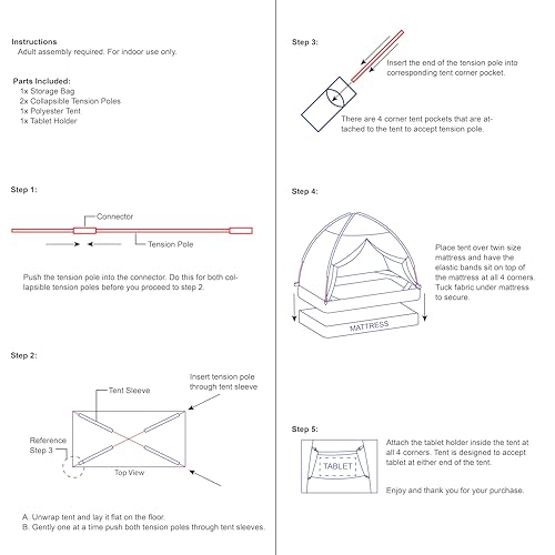 Pink Twin Size Bed Tent A1561