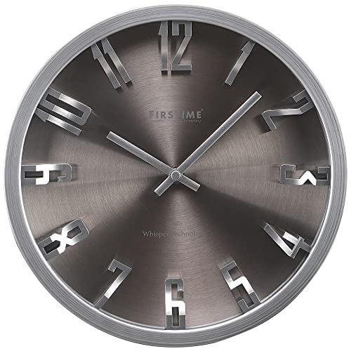 Silver 10 x 2 x 10 Wall Clock D836