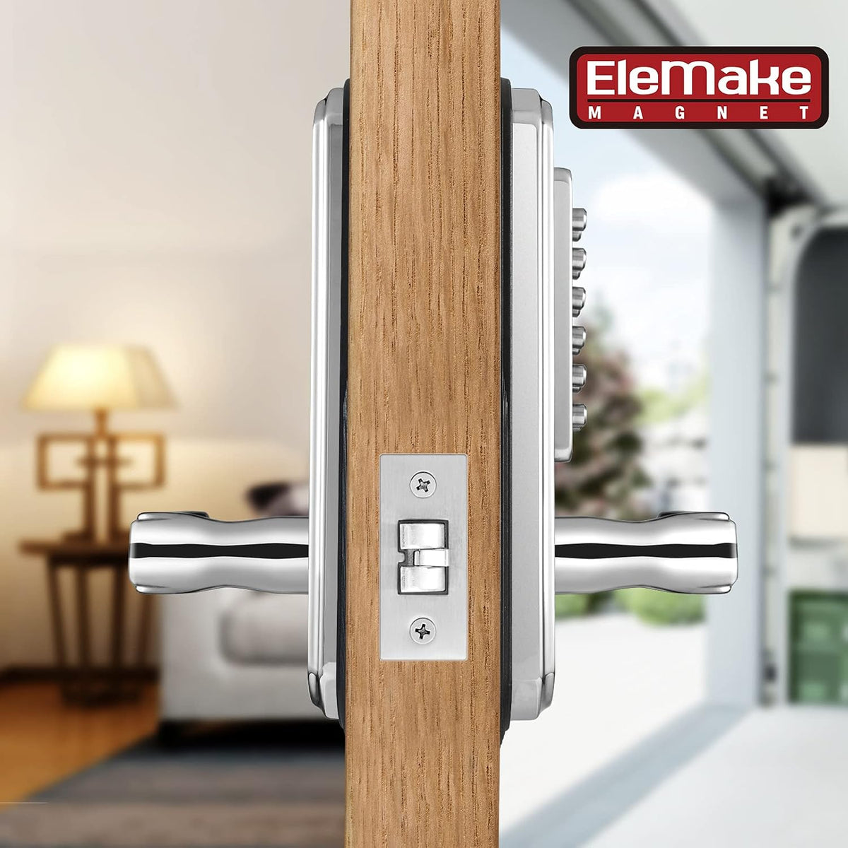 Keypad Door Lock with Handle Stainless Steel N3265