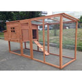 Brown Solid Wood Chicken Coop M54287