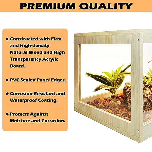 34 Gallon Reptile Terrarium Tank with Metal Mesh Roof Door Q560952