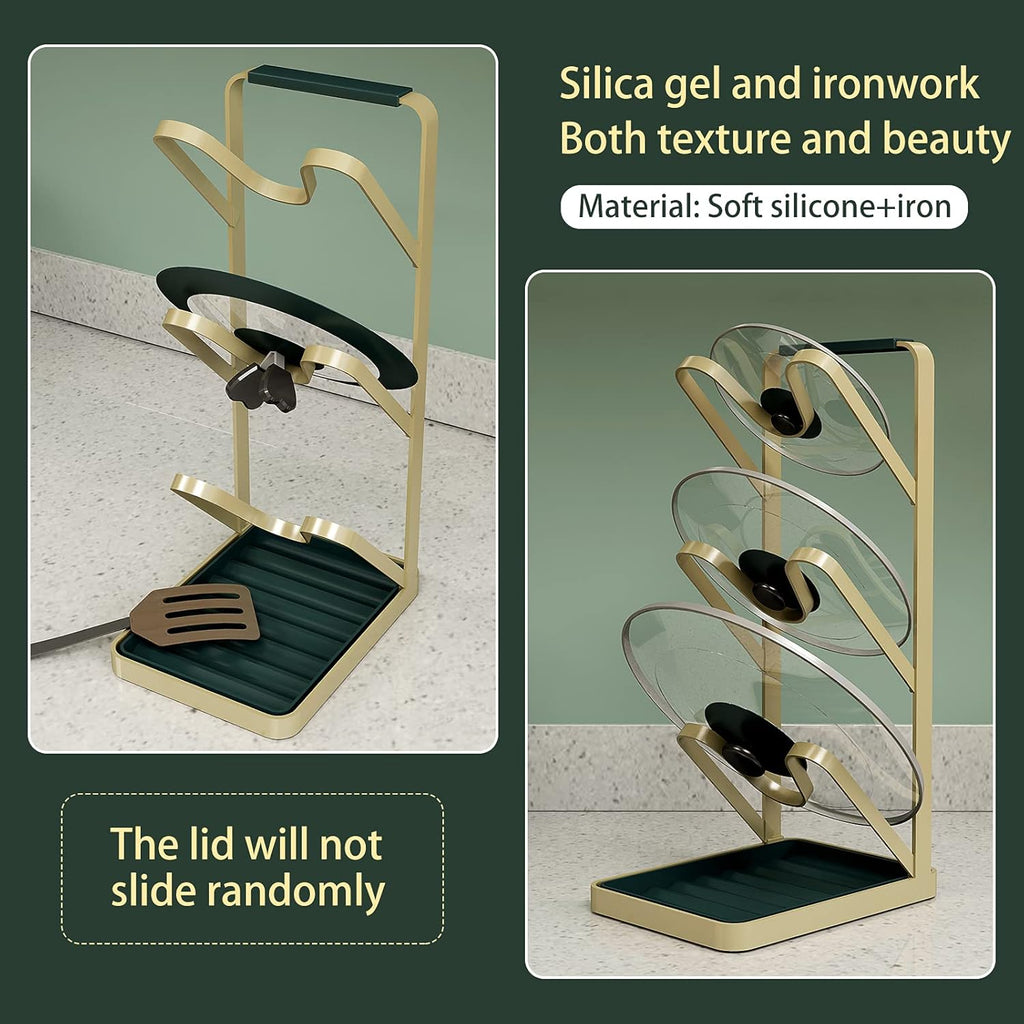 Gold Pot Lid Rack Holder H7529