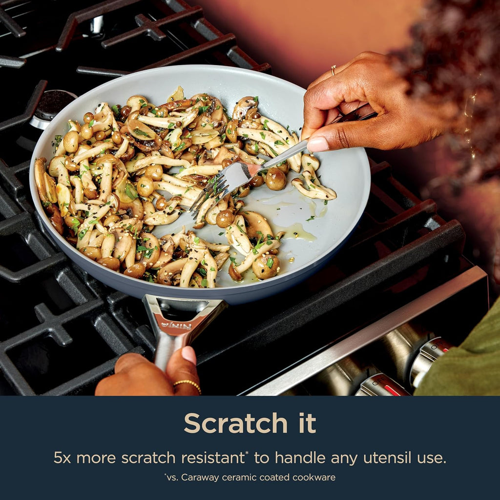 14-Piece Non-Stick Ceramic Cookware Set with Glass Lids W222909
