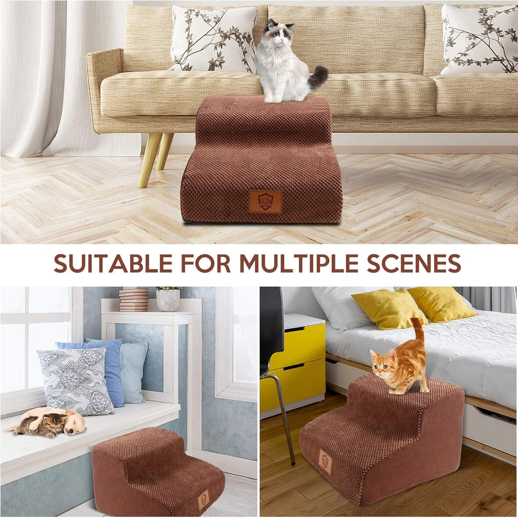 2-Step Non-Slip High Density Foam Pet Stairs Pack of 2 V3759