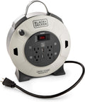 Retractable Extension Cord, 25 ft, 4 Outlets, 2 USB Ports J8371
