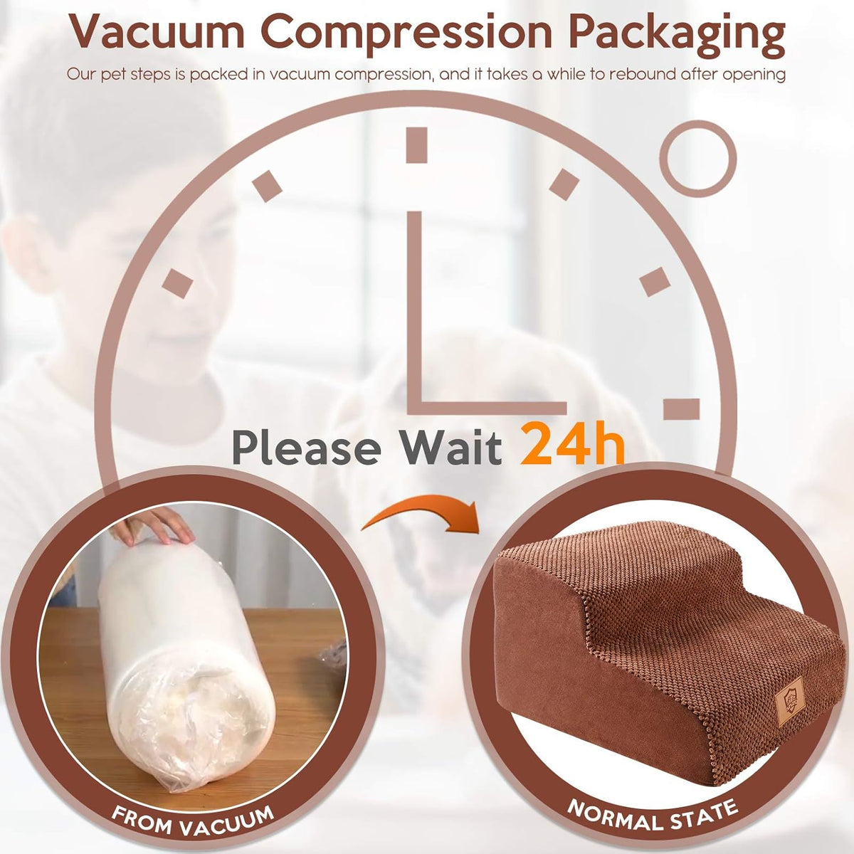 2-Step Non-Slip High Density Foam Pet Stairs Pack of 2 V3759