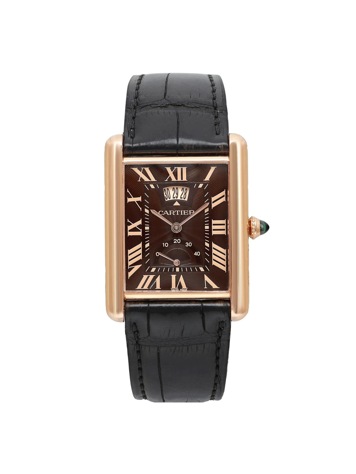 Pre-owned 18K Gold Hand Wind Mens Watch H98335