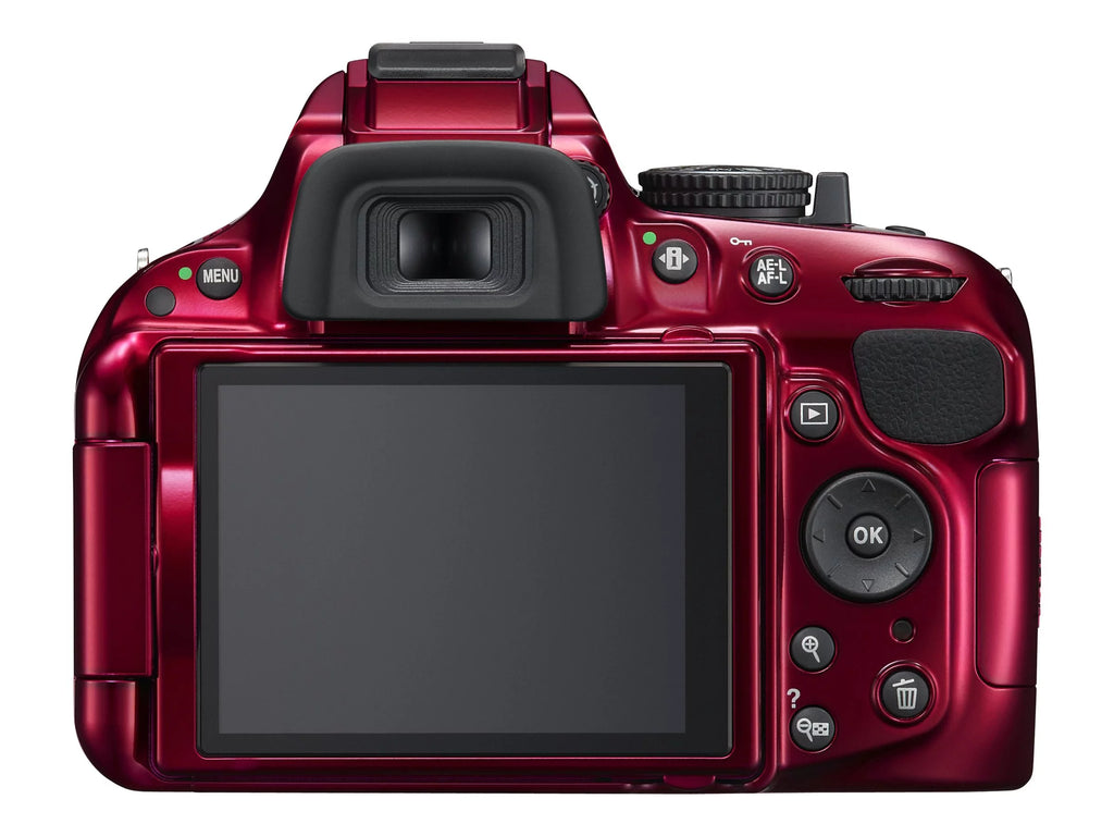 Red Digital Camera SLR 24.1 MP 3x Optical Zoom 18-55mm Lens M90371
