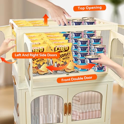 3 Pack 25.2 Gallon Collapsible Plastic Storage Bins with Lids X7869