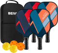 Set of 4 Lightweight Pickleball Paddles with Carry Bag A624