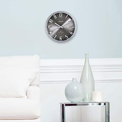 Silver 10 x 2 x 10 Wall Clock D836